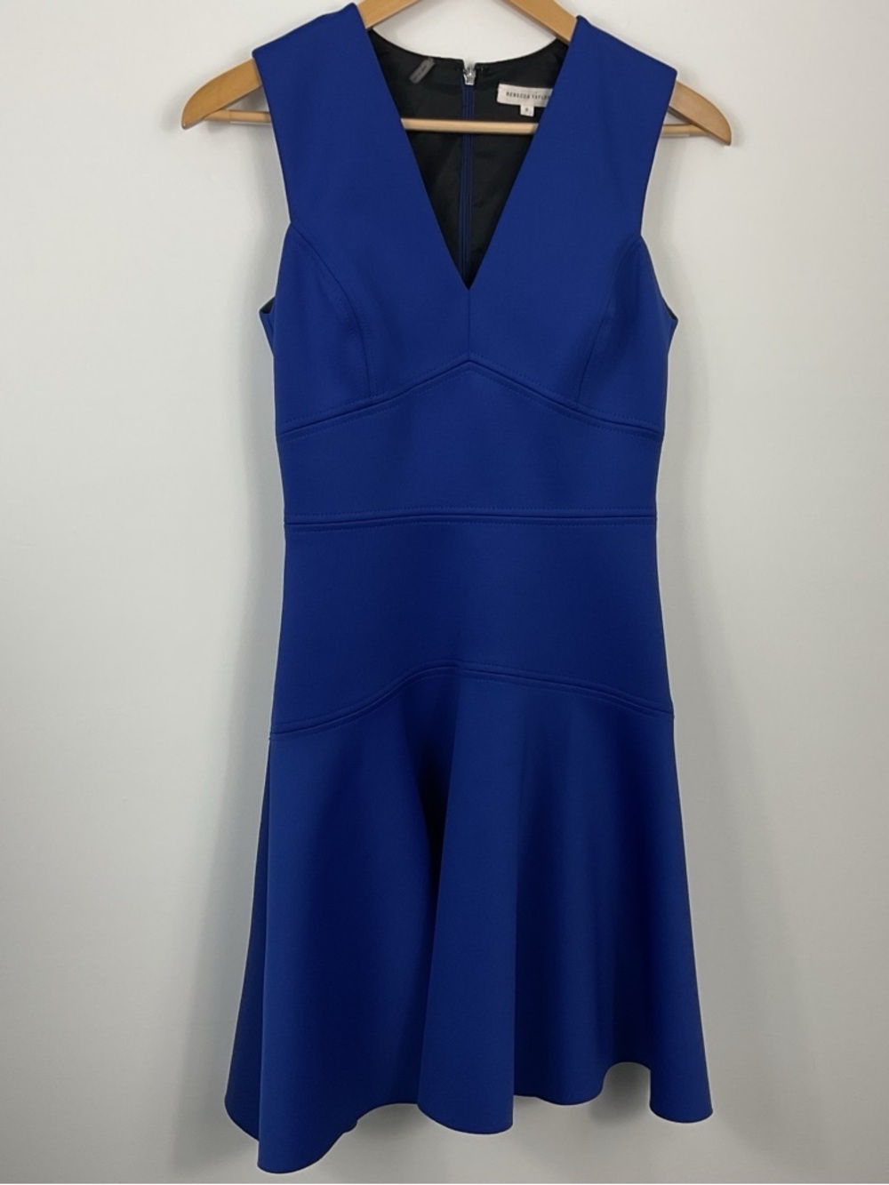 Rebecca Taylor Sleeveless V Neck Scuba Dress Womens 0